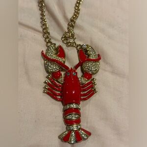 Betsey Johnson lobster necklace.